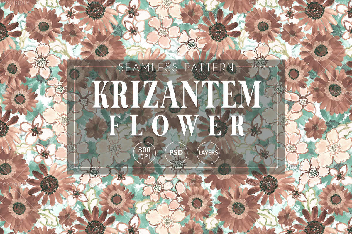 Krizantem Flower - Seamless Patterns, a Pattern Graphic by texvogue (Photo 1 of 18)
