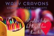 Waxy Crayons Procreate Brushes Kit, a Brush Add-On by White Lane Studio (Thumbnail 7 of 9)