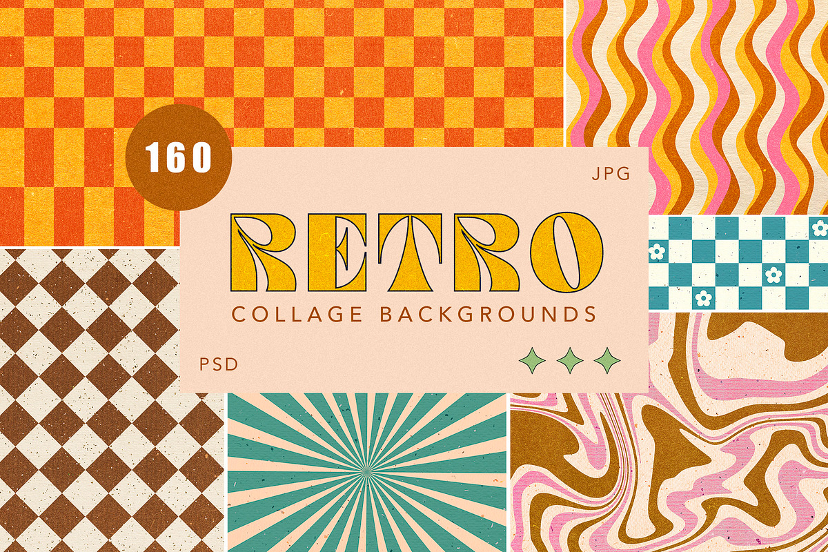 Retro Bundle 4 in 1, a Texture Graphic by NassyArt (Photo 12 of 24)