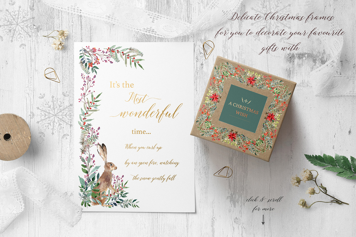 Woodland Christmas Clipart, an Animal Illustration by Twigs and Twine (Photo 9 of 11)