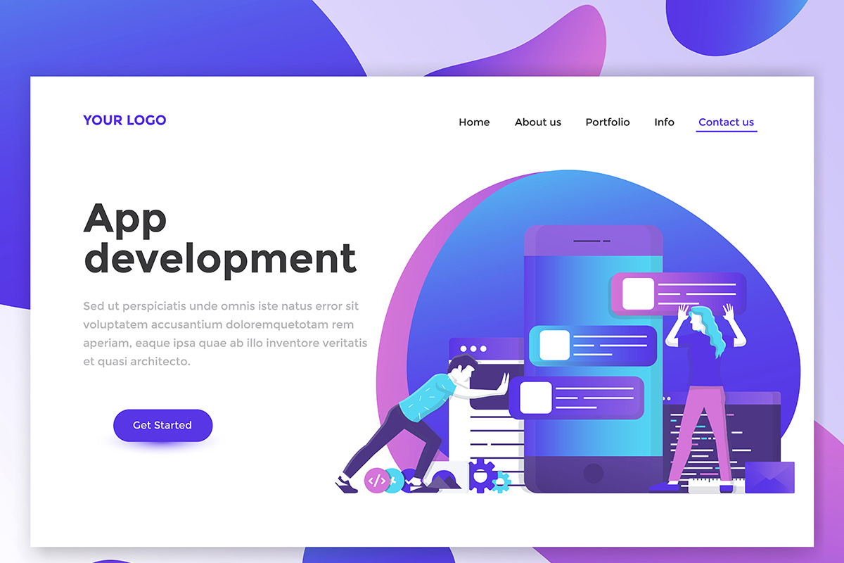 Landing page templates, a Templates & Theme by Creative Graphics (Photo 7 of 12)
