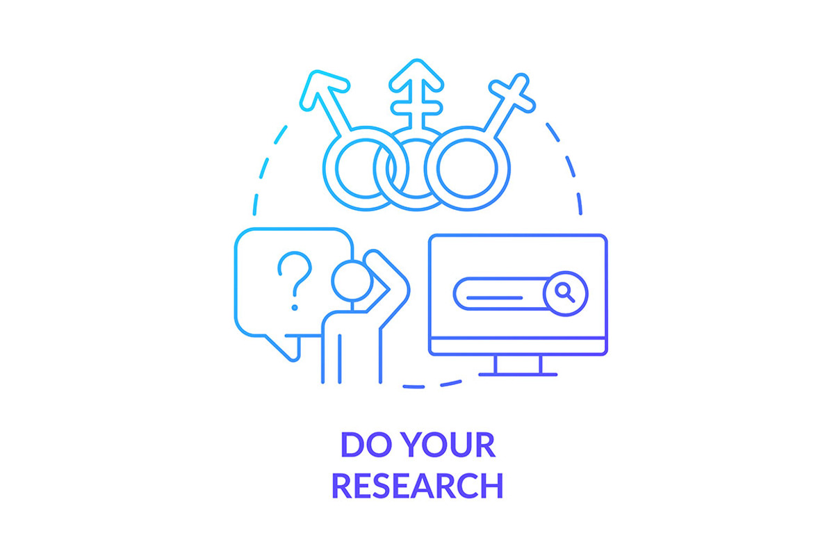 Do our research blue gradient, an Icon by IMG Visuals