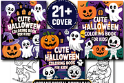 Cute Halloween Coloring Pages, a Seasonal Illustration by Design Station (Thumbnail 2 of 5)