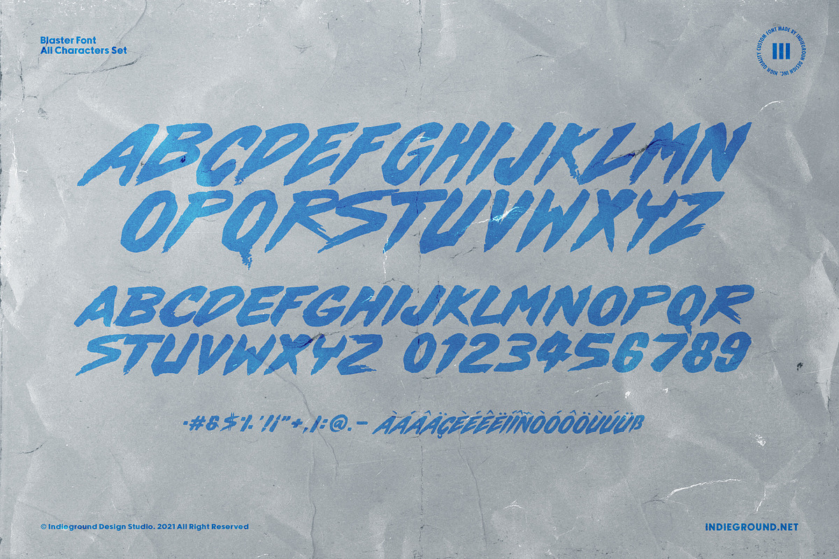 Blaster Font, a Script Font by Indieground Design Inc. (Photo 6 of 8)