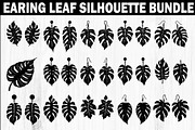 Leaf Earring Silhouette Bundle, an Object Graphic by abu67222 (Thumbnail 1 of 16)
