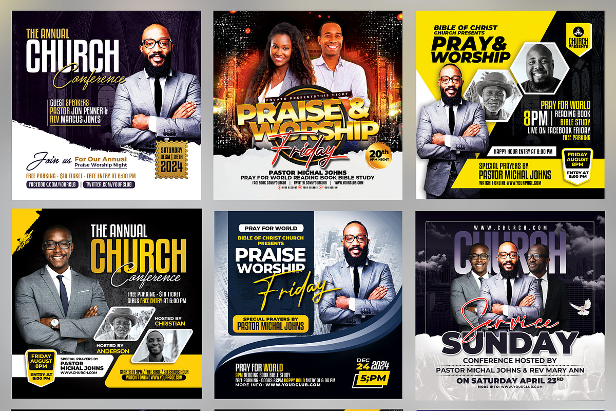 150+ Church Flyers Bundle, a Flyer Template by AfzaalGraphics (Photo 6 of 18)