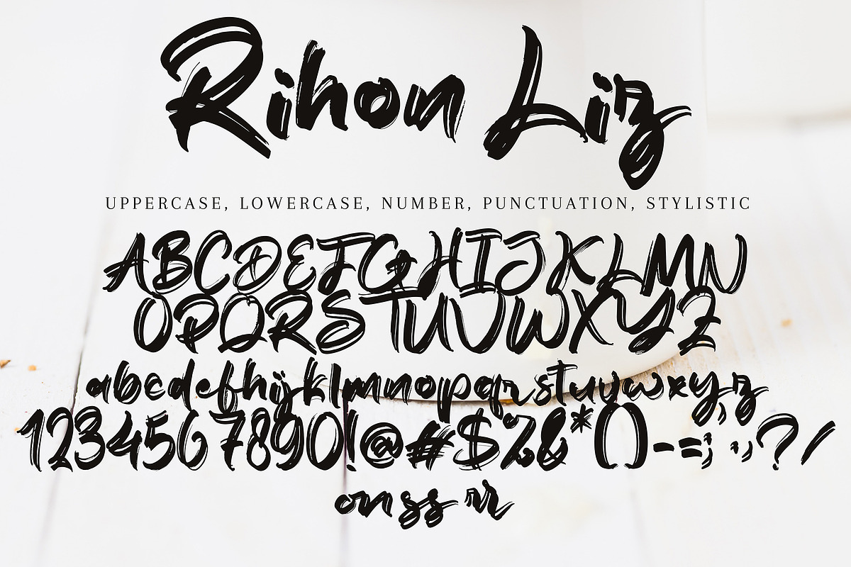 Rihon Liz, a Handwritten Font by pineungtype (Photo 6 of 6)