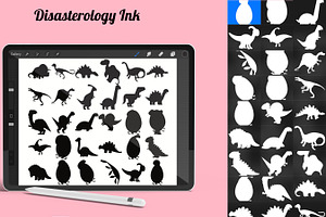 Dinosaur Silhouette Set 3 Procreate