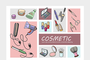 Hand Drawn Cosmetic Elements