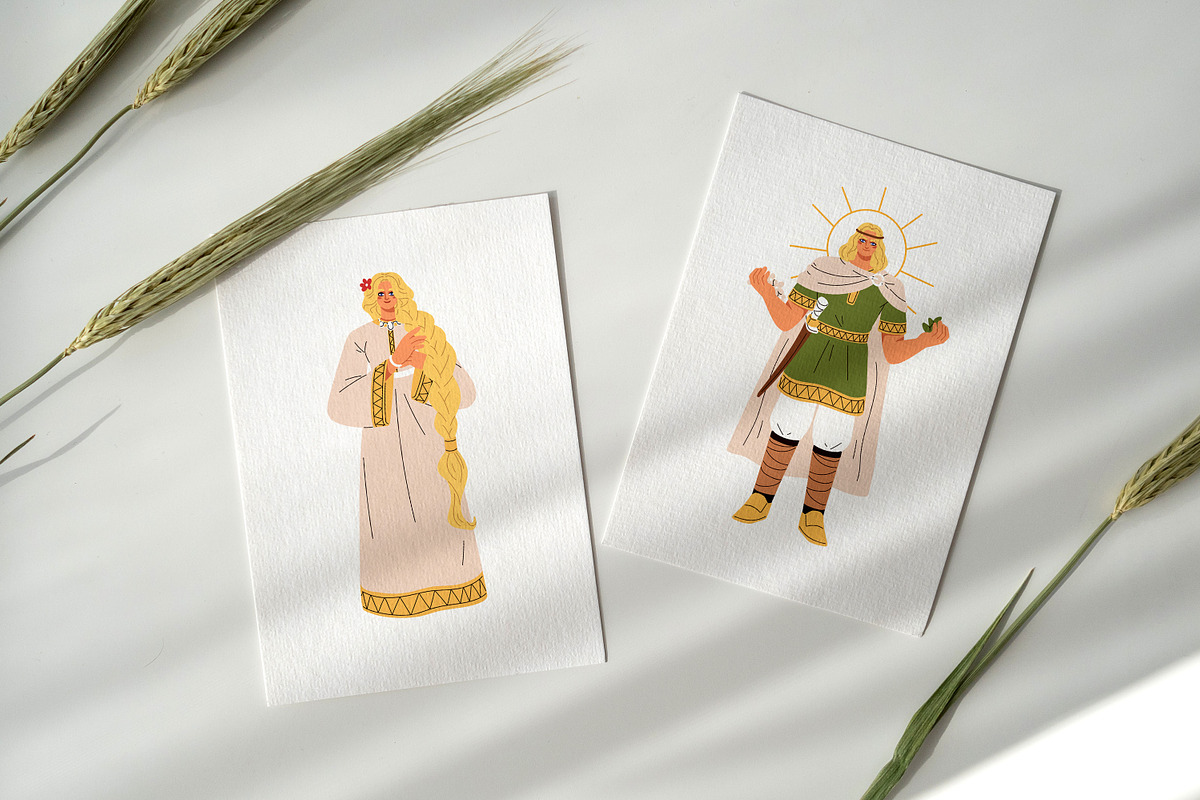 Norse mythology. Gods, goddesses set, a Person Illustration by Good Studio (Photo 8 of 9)