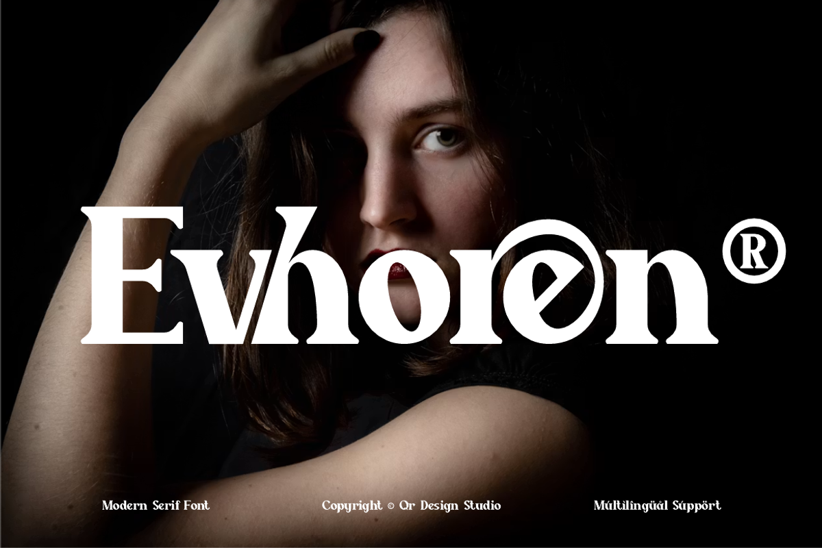 Evhoren - Serif Bold Font, a Serif Font by QR Design Studio (Photo 1 of 12)