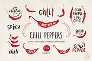 Chili Peppers Set, an Illustration by Alena Koval (Thumbnail 1 of 18)