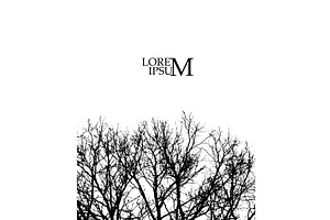Monochrome silhouette of tree, a Texture Illustration by Nenahliadava Design