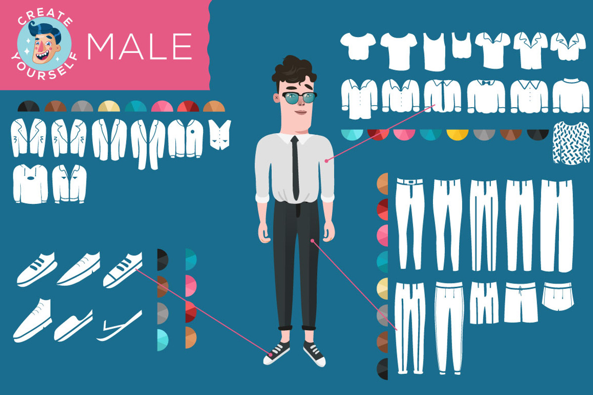 CREATE YOURSELF - portrait creator, a Graphic by Steve's shop (Photo 9 of 12)