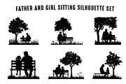 Father and daughter Sitting vector, a Person Illustration by Gfx Expert Team (Thumbnail 3 of 3)
