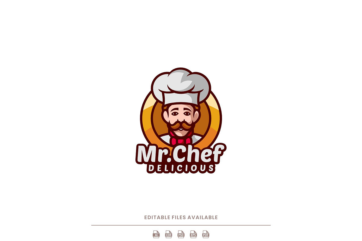 Mr.Chef Mascot Logo Design, a Branding & Logo Template by Artnivora.Std (Photo 1 of 3)