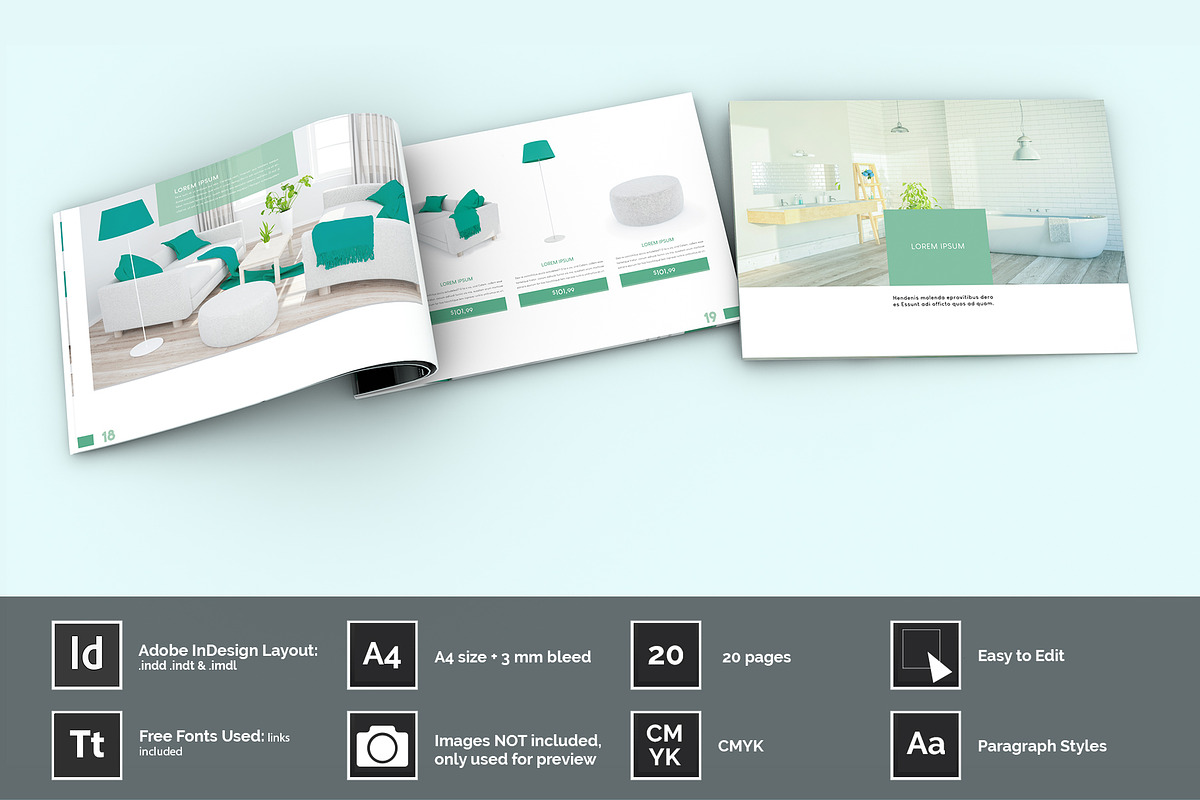 Mint product catalog, a Magazine Template by McLittle Stock (Photo 1 of 6)