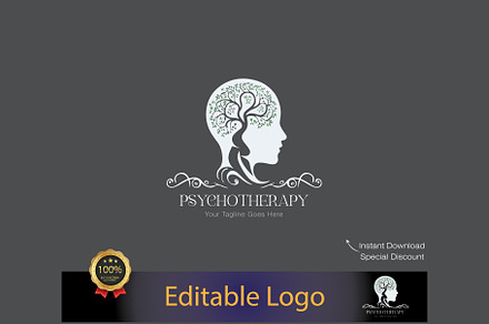 Modern Psychology Logo Design, a Branding & Logo Template by YUDesignStore