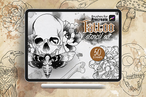 Procreate - Tattoo Basic Stencil Set