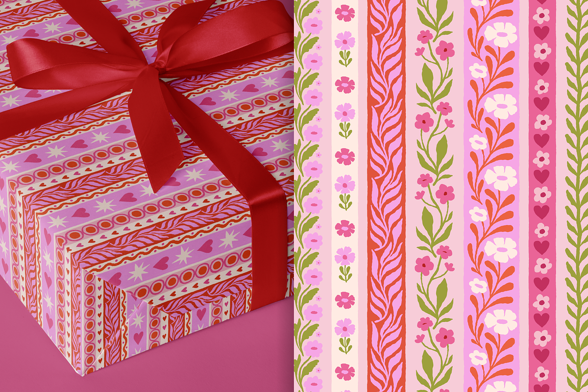 Love and flowers. Seamless patterns, a Pattern Graphic by venimo (Photo 4 of 12)