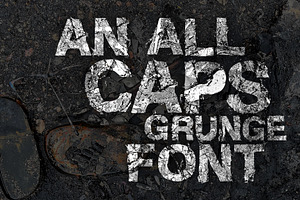 Quake - All Caps Grunge Font