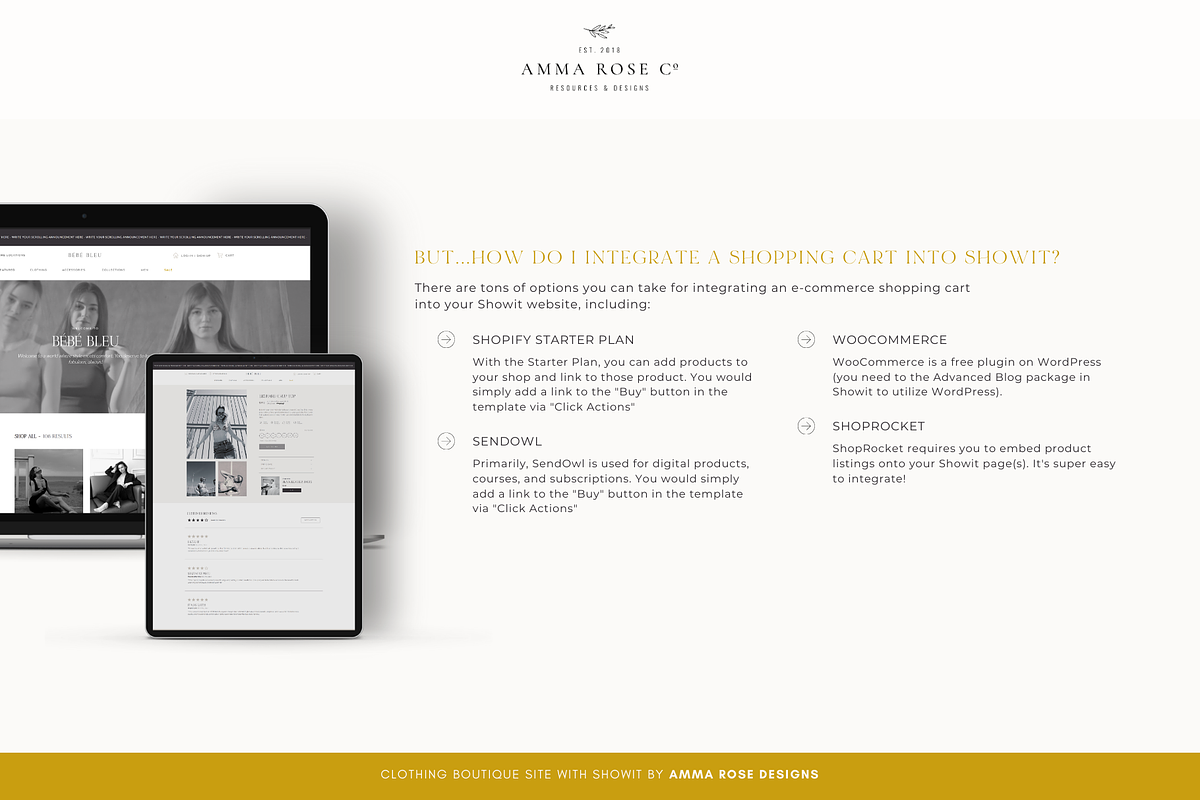 Fashion Showit Website Template, a Websites & App Template by ammarosedesignsllc (Photo 8 of 8)
