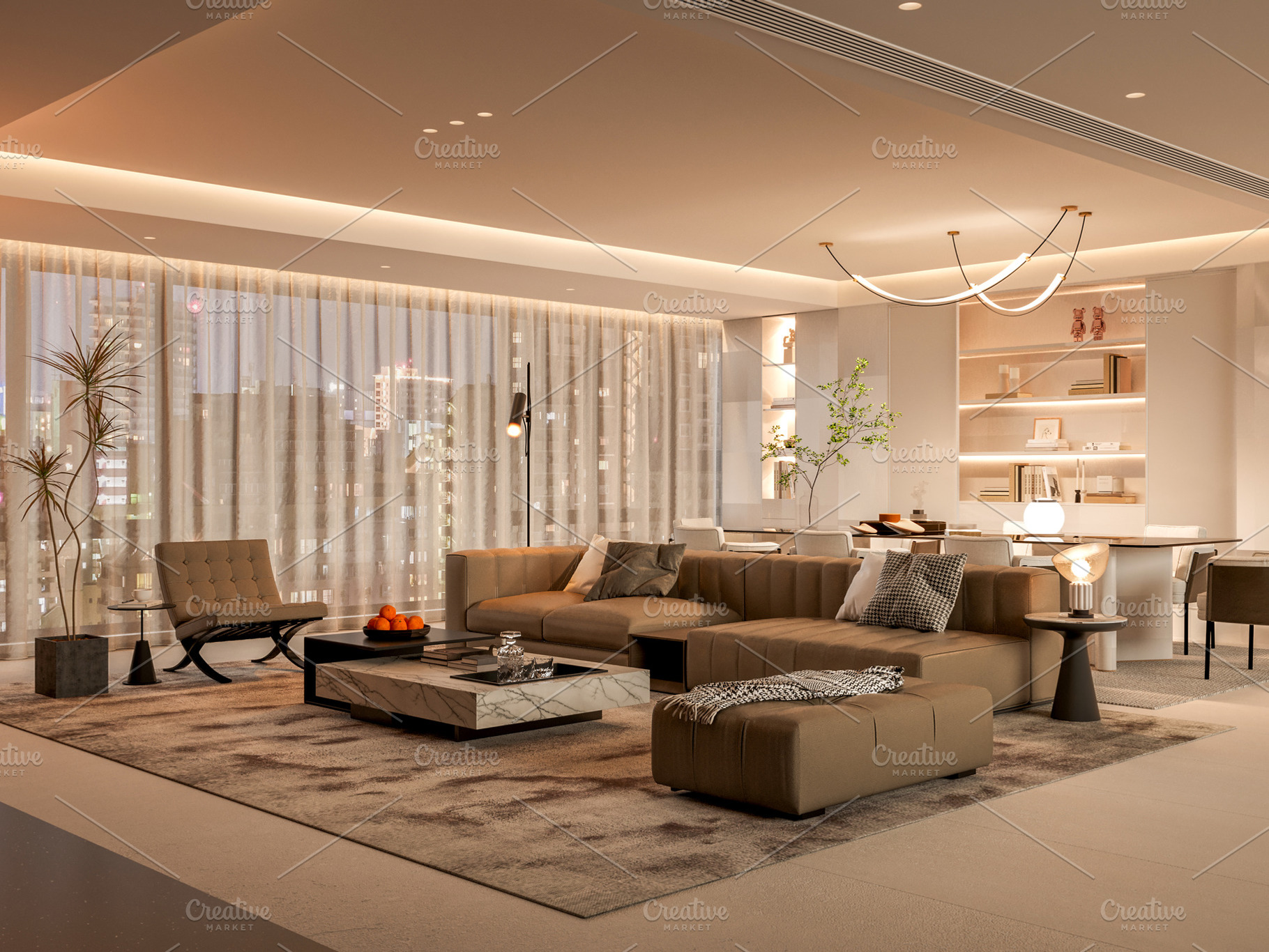 Modern Living Room: Warm White, an Architecture Photo by Pozitivo