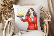 Flight Attendant Watercolor Cliparts, an Illustration by RobertsArt (Thumbnail 2 of 8)