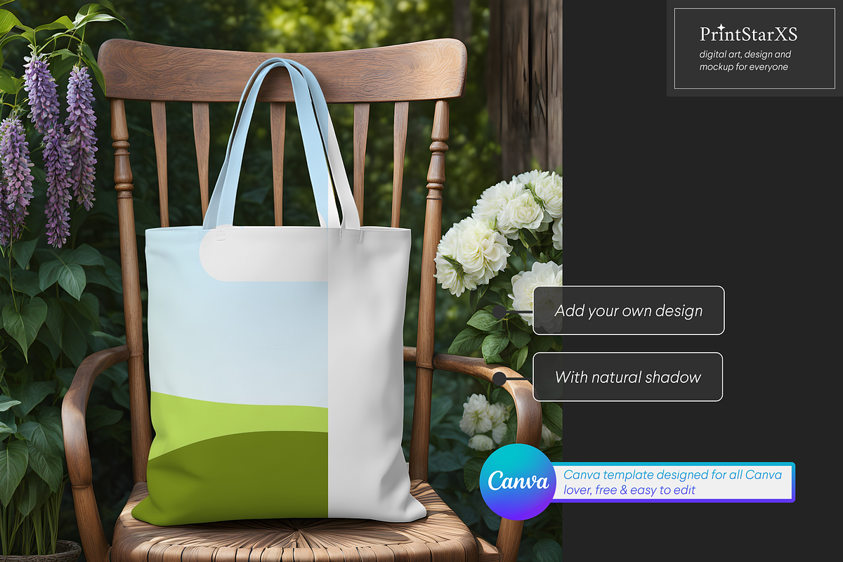 Totebag Canva Mockups Bundle, a Merchandise Mockup by PrintStarXS (Photo 4 of 5)
