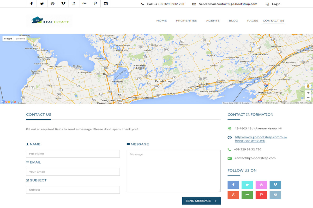 Real Estate Responsive Template, a Bootstrap Template by auroraruggieri (Photo 11 of 12)