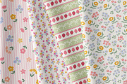 Florals & Stripes Vintage Patterns, a Pattern Graphic by Cozy pattern shop (Thumbnail 7 of 11)