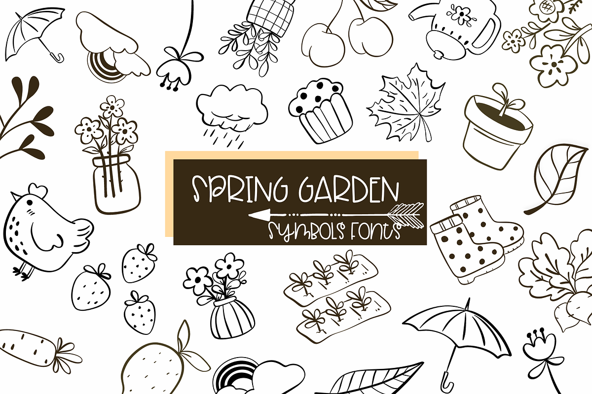 Spring Garden | Symbols Fonts, a Symbol Font by Sirinart (Photo 1 of 7)