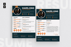 Unique Business Resume CV, a Resume Template by iDoodle Studio