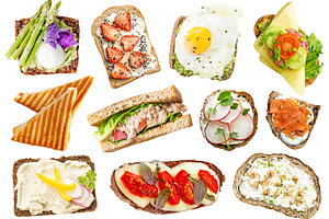 Sandwiches with various ingredients, a Food & Drink Photo by BOOCYS