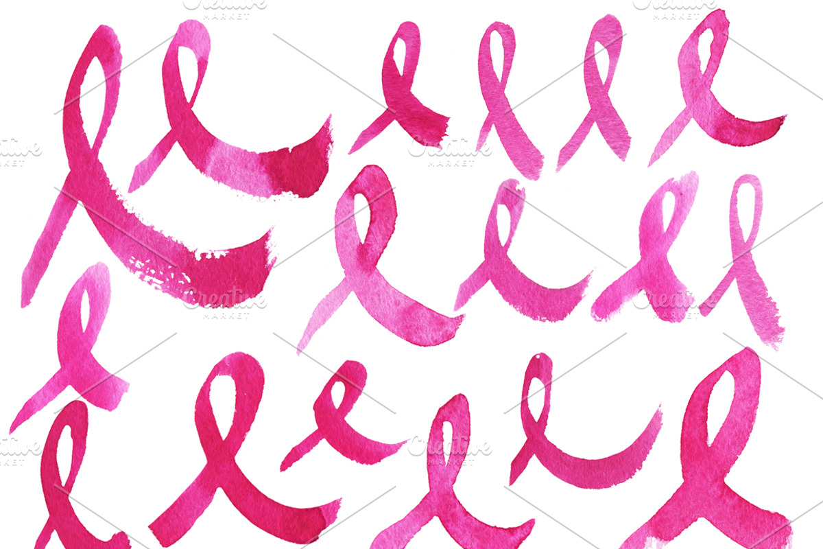 Vector watercolor ribbons cancer., a Healthcare Illustration by ...