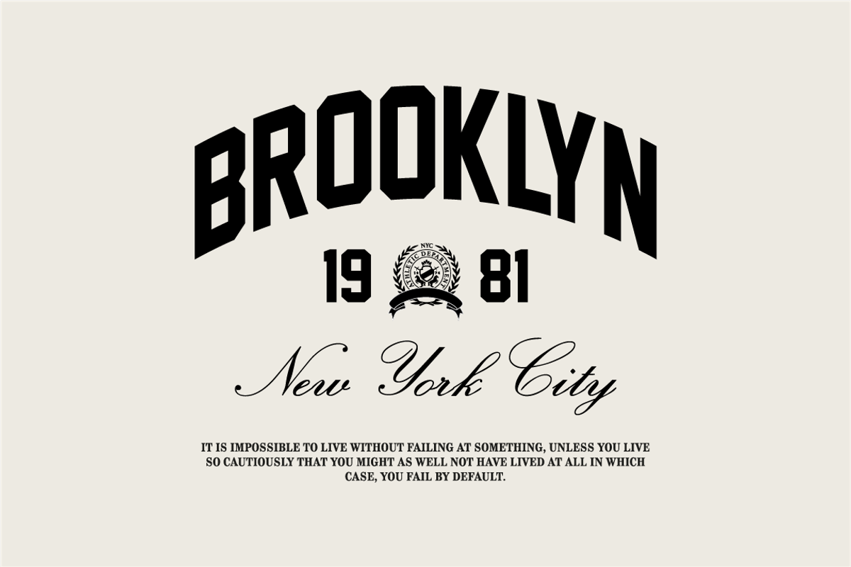 BROOKLYN Tee | Clothing Production, an Object Graphic by LXXXV | DSGN for Apparel (Photo 3 of 3)