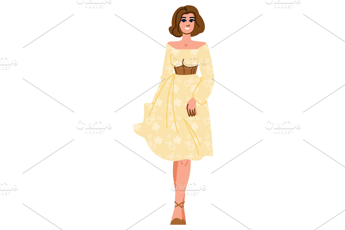 Fashion model walking runway, an Object Illustration by pikepicture