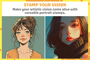 Procreate Portrait Stamps, a Brush Add-On by nikiartcorner (Thumbnail 7 of 10)