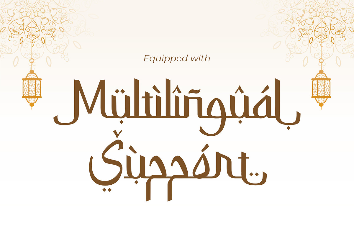 Bullan Ramadhan | A Faux Arabic Font, a Script Font by Andrimada Creative (Photo 9 of 13)