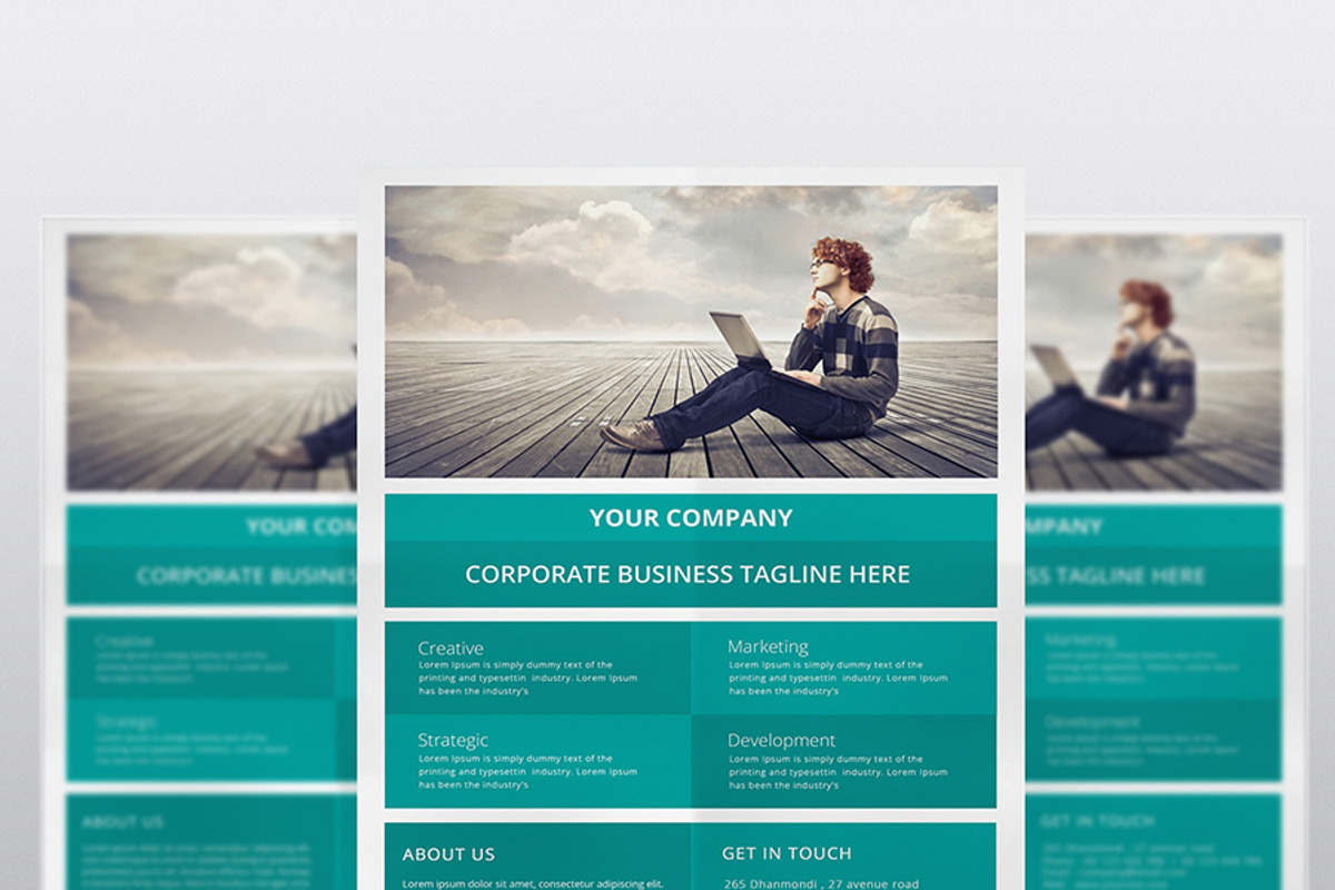 Corporate Flyer Design, a Flyer Template by frameum