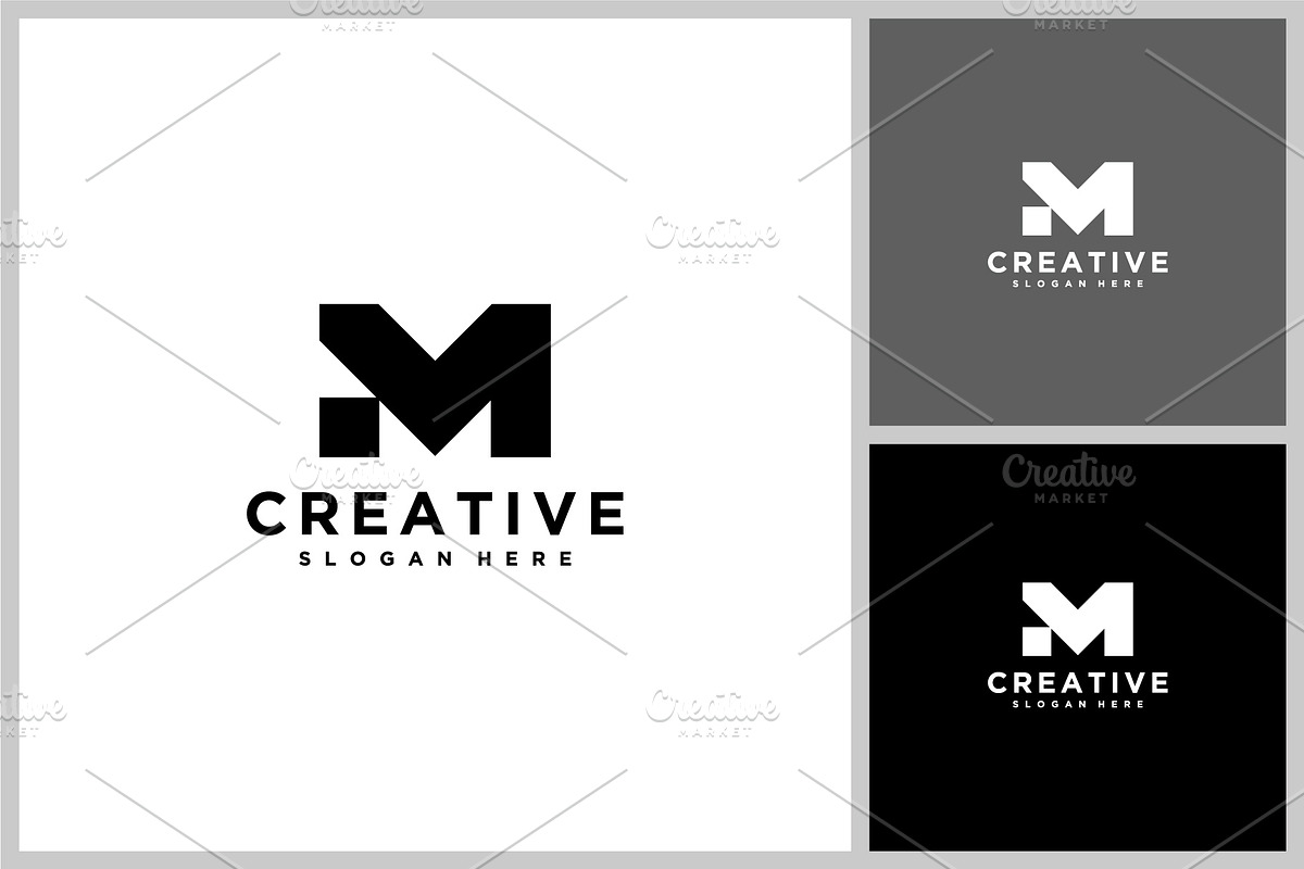 m letter logo design template, a Branding & Logo Template by quadrazo