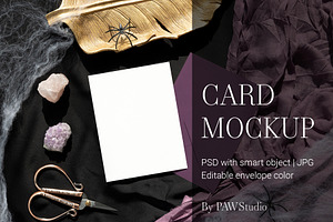 Halloween Card Mockup 5x7 8e fall