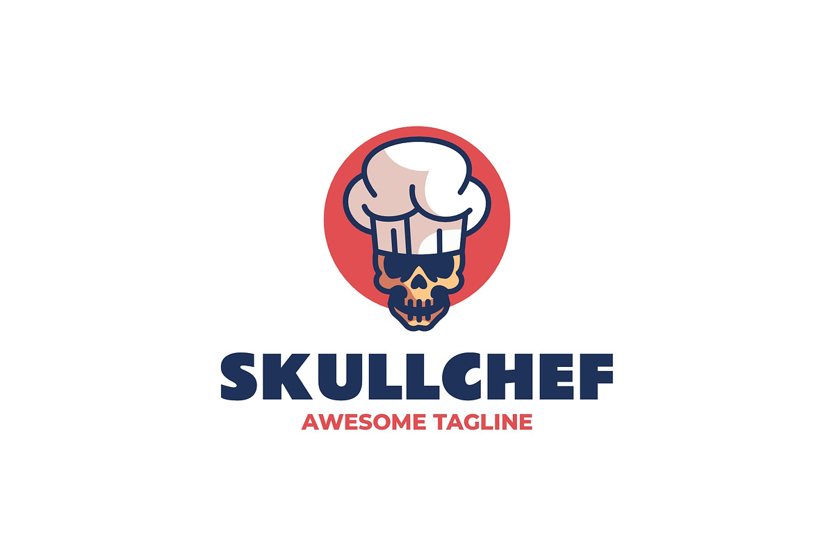 Skull Chef Mascot Logo Design, a Branding & Logo Template by Artnivora.Std