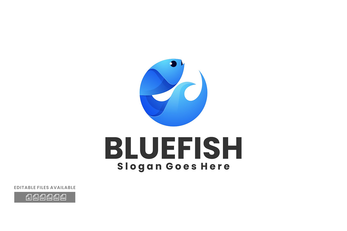 Blue Fish Gradient Colorful Logo, a Branding & Logo Template by ivan_artnivora