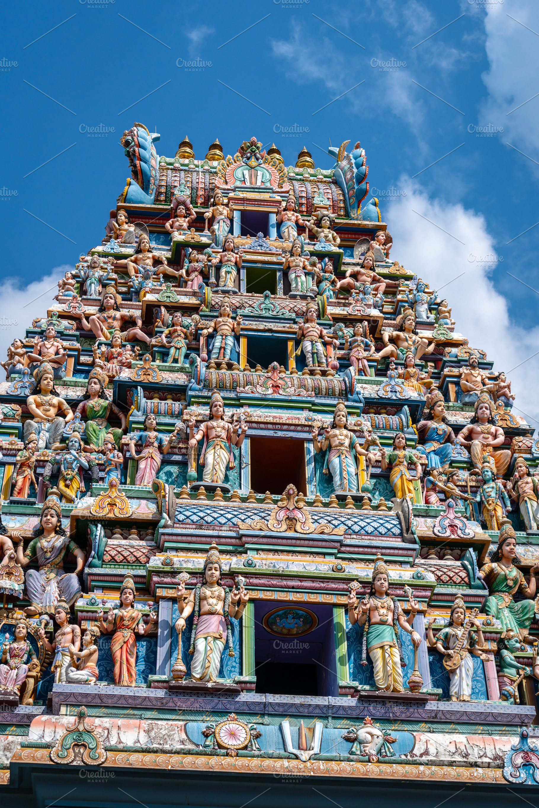 Gopuram tower of Sri Srinivasa Perumal Temple in Singapore, an Architecture Photo by GoodGoods