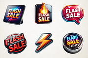 Black Friday Flash Sale PNG Bundle, an Illustration by RobertsArt (Thumbnail 2 of 7)