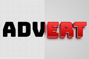 Advert 3D editable text effect, a Layer Style Add-On by Hello Muh (Thumbnail 2 of 2)
