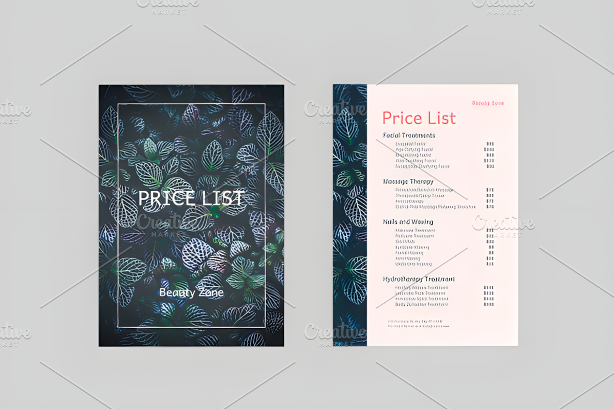 Editable Price List Templates, a Social Media Template by Ink Gallery (Photo 3 of 7)