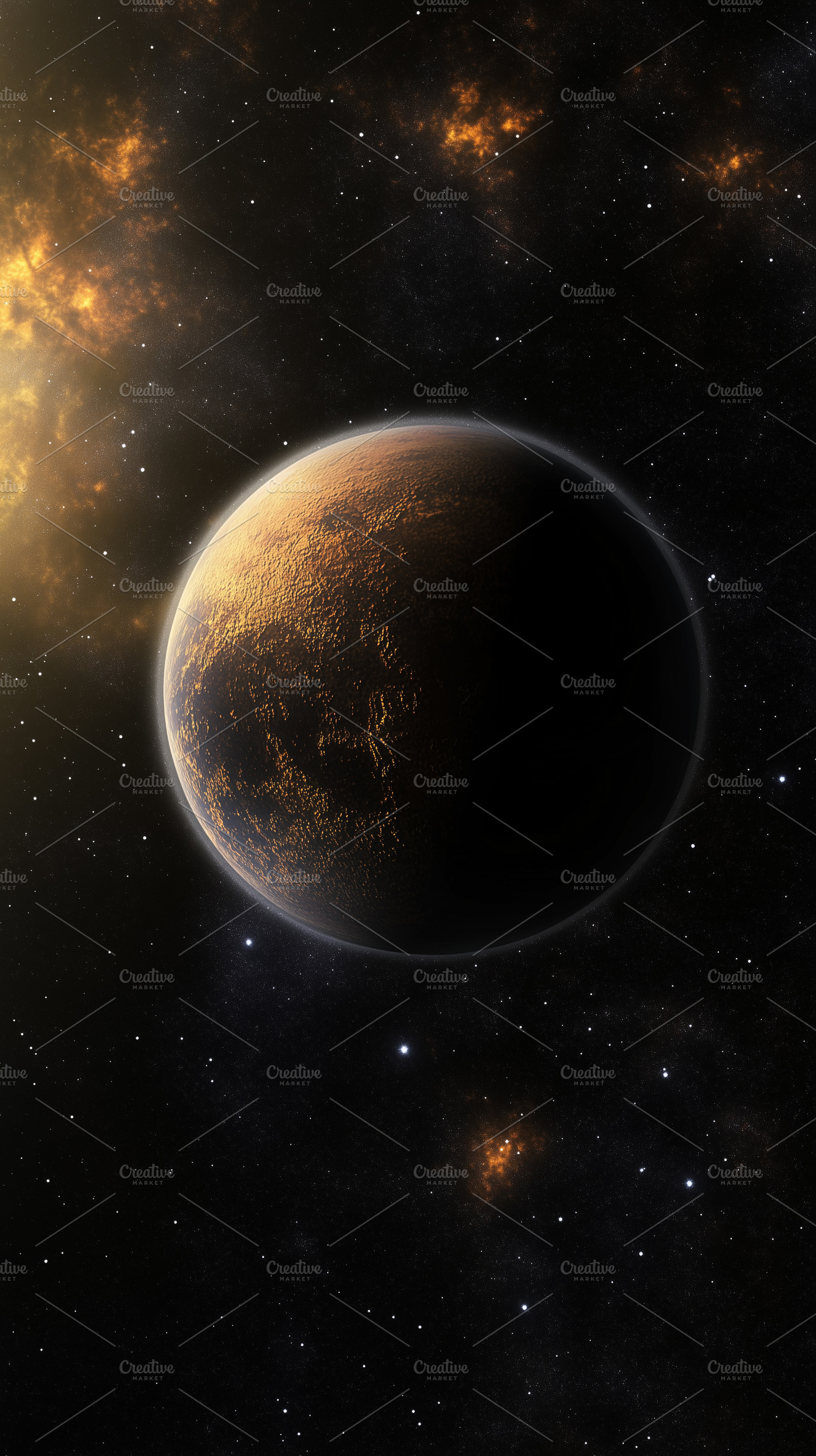Breathtaking view of distant planet, a Background Photo by MistyDay