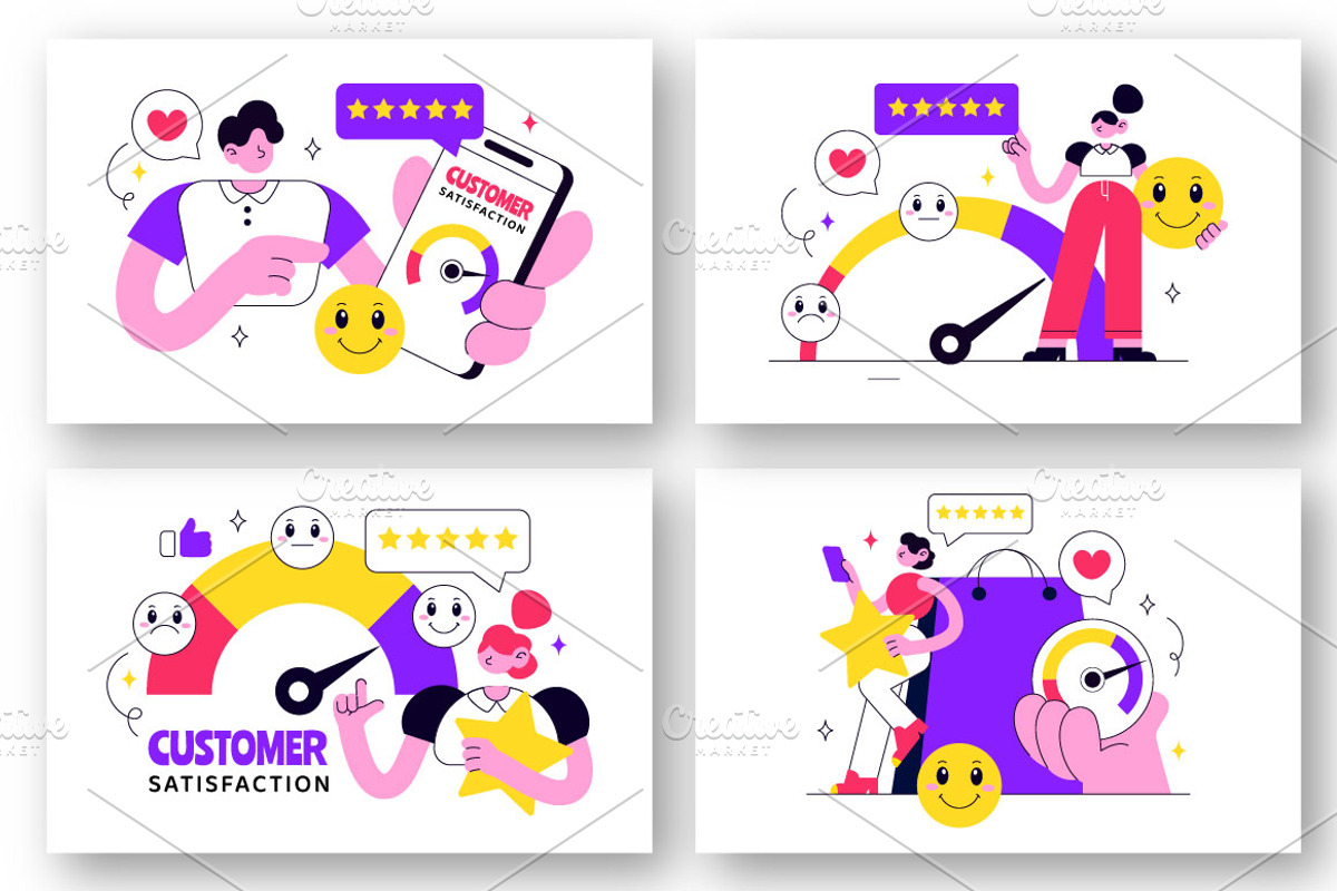 10 Customer Satisfaction, a Person Illustration by denayunebgt (Photo 2 of 4)